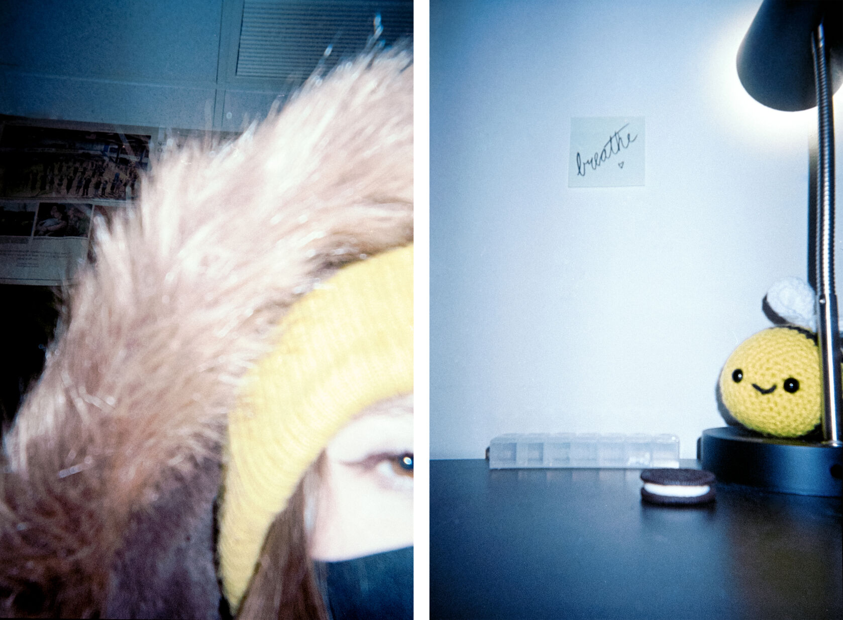 LEFT:Hana Kellenberger pauses